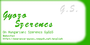 gyozo szerencs business card