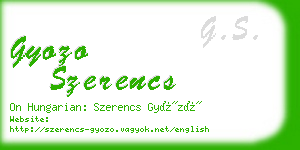 gyozo szerencs business card